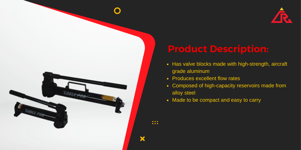 Eagle Pro Hydraulic Tool EPA Series – Dual Speed, Hand Pumps from Compresstech