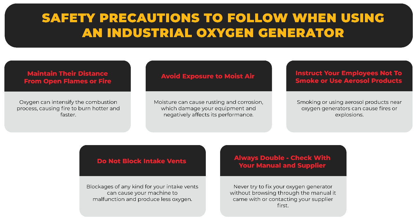 Safety Precautions to Follow When Using an Industrial Oxygen Generator